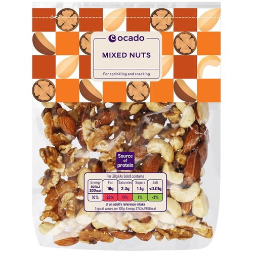 Ocado Mixed Nuts 200g, British Import (Pack of 3)