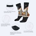 thumbnail image 3 of Unisex Trendy Socks - 2 Pairs with Cozy House Design Red Roof & Wooden Doors Perfect for All Seasons Mixed Color Style, 3 of 5