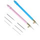 thumbnail image 2 of Gancho de ganchillo bordado Ticfox con mango de acero inoxidable 11,5 cm azul y rosa 6 agujas, 2 of 14