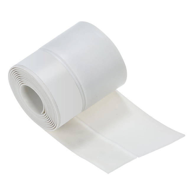 Naiovety Tira de sellado de ventana, pegatina de sellado autoadhesiva de pelado de clima de silicona para puerta, grieta de vidrio, ventana, puerta, cinta Juegos de accesorios de baño Blanco 45 mm Naiovety HA003325-03
