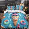 thumbnail image 3 of 3D Ice Cream Printed Comforter Cover Set Children Adult Unique Design Bedding Set Bedroom Decor,Twin (68"x86"), 3 of 5