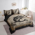 thumbnail image 3 of Feelyou Rustic Pike Fish Twin Bedding Sets 7-Piece for Men, Western Happy Christmas Bedding Comforter Set, Hippie Wildlife Animal Reversible Sheet Sets, Lightweight Room Decor, 3 of 8