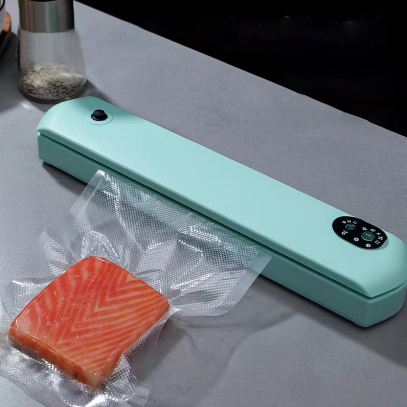 Tuphregyow Automatic Food Vacuum Sealer Machine Freshness with Sealing Packing System Perfect for Sous Vide, Food Preservation, and Storage Blue