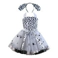 thumbnail image 1 of LUOGENLI Robe Enfant Filles Imprimés à Pois Robe de Fête Robe Princesse Robes Robe pour Filles Longueur Midi Jean Blanc 10-12 Ans, 1 of 8