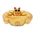 thumbnail image 2 of Estatua creativa de gato de la suerte, caja para guardar llaves, escultura Feng Shui con brazo musculoso Oro, 2 of 8