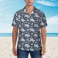 thumbnail image 4 of Lsque Turtle pattern Hawaiian Shirt for Men, Unisex Summer Beach Casual Short Sleeve Button Down Shirts-X-Large, 4 of 9