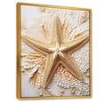 thumbnail image 2 of Designart "Golden Beige Starfish Simplicity I" Starfish Floater Framed Wall Art Prints, 2 of 5