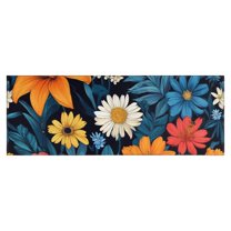 Pioneer Flower Floral Print Pattern Kitchen Rug Mat,Kitchen Runner Rugs Non Skid Washable,Decorative Kitchen Floor Mats for Kitchen,Sink,Laundry,17"X47"