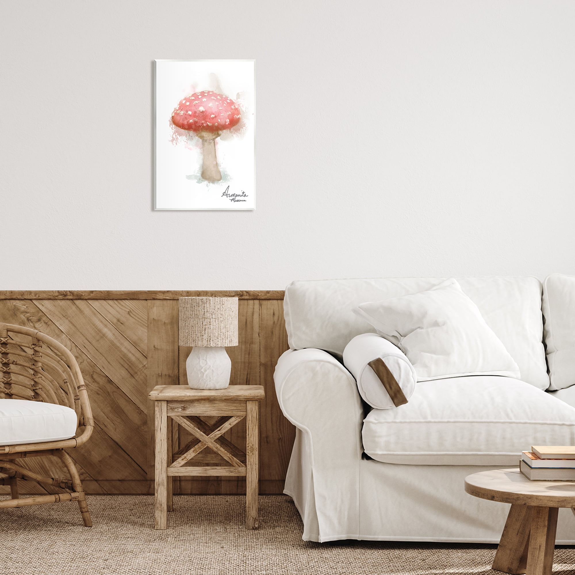 Stupell Industries Abstract Amanita Mushroom Botanical & Floral Painting Unframed Art Print Wall Art, 13 x 19