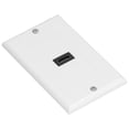 thumbnail image 1 of Insert Outlet Panel Mount, High Resolution 4K No Welding Single Brush Wall Plate White  for Home Theater, 1 of 8
