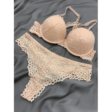 

Women‘s Beauty Back Criss Cross Push Up Lingerie Set Comfortable Micro Elastic Bra & Bikini Panty Women‘s Lingerie & Underwear