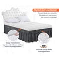 thumbnail image 4 of CCNY 21" Inch Drop Wrap Around Bed Skirt Alaskan King Size 100% Microfiber Made Dark Grey Color, 4 of 6