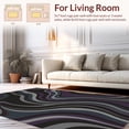 thumbnail image 2 of ODIKA 6'x9' Machine Washable Non-Slip Area Rug, Luxe Swirl Tie Dye Accent High Traffic Rug, Black, 338820, 2 of 7