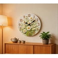 thumbnail image 3 of VOCOO 10" Wooden Daisy Faux 3D Wall Clock, Silent Non-Ticking Quartz Movement, Rustic Farmhouse Decorative Clock for Living Room Bedroom Kitchen Office, Easy to Install, Battery Operated, 3 of 10