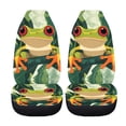 thumbnail image 5 of XYZCANDO Breathable 2 Pack Front Car Seat Covers with Tree Frog Print - Durable Non-Slip All Season Auto Interior Decor, 5 of 10