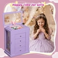 thumbnail image 2 of Music Jewelry Box for Girls, 5 Layer Musical Jewelry Organizer with Spinning Dancer for Kids Christmas New Year Birthday Gifts,Purple, 2 of 8