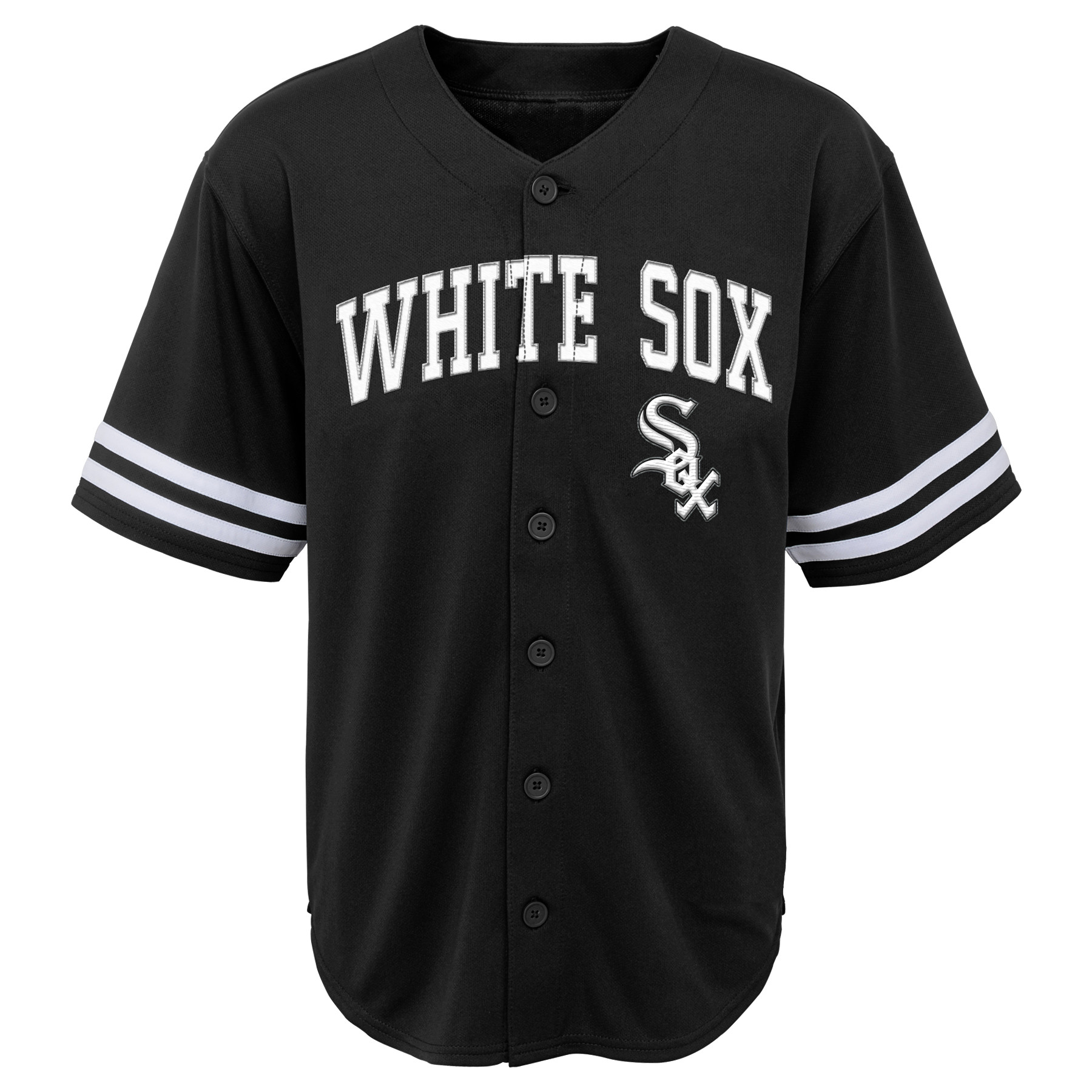 black white sox baseball jersey
