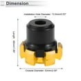 thumbnail image 4 of 13.5mm Motorcycle Slider Frame Aluminum Alloy Wheel Fairing Protection Crash Pad Protector Guard 53mm 48mm Screws Hex Key Gold Tone 1 Set, 4 of 7