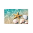 thumbnail image 3 of JML Non-Slip MicrofiberFabric & Rubber Doormat - Soft Entryway Rug for Home/Office (20"x32") - Easy Clean Door Mat for Indoor/Outdoor Use, Starfish and Seashells, 3 of 6