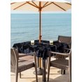 thumbnail image 3 of Outdoor Tablecloth with Umbrella Hole for Patio/Picnic/Party/Camping, Farmhouse Country Waterproof Table Cloth Square Cover Washable, Vintage Black French Garden Horse Swan (60"x 60"), 3 of 8