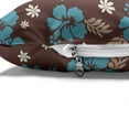 thumbnail image 4 of Floral Pet Bed, Continued Pattern of Hibiscus White Flower Illustration and Leaves in Calm Tones, Resistant Pad for Dogs and Cats Cushion with Removable Cover, 24" x 39", Sea Blue Brown, by Ambesonne, 4 of 4