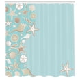 thumbnail image 3 of Ambesonne Shell Shower Curtain, Beach Party and Thin Lines, 69"Wx75"L, Seafoam Warm Taupe, 3 of 3