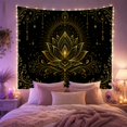 thumbnail image 2 of Floral Garden Lotus with Flower Sits Layered Petals, Mystical Fantasy for Space Lovers, Galaxy Room Decor, Mother'S Day Gift, Tapestry Wall Hanging for Bedroom and Dorm, 2 of 7