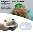 thumbnail image 3 of Sylvtty Plastic Paint Tray 3D Printed Finger Palette with Hand Grip Easy to Clean Portable Painting Palette for Kids Artists Watercolor Acrylic Pigment Use, 3 of 7