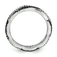 thumbnail image 2 of 925 Sterling Silver Black White Diamond Stackable Ring Wedding Fancy Twisted, 2 of 7
