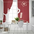 thumbnail image 5 of Fsddascl Japanese Style Blackout Curtains for Bedroom/Living Room, Thermal Insulated Kitchen Curtains, Modern Minimalist Red Grommet Darkening Window Treatment Drapes 27.5"x39"x2, 5 of 6