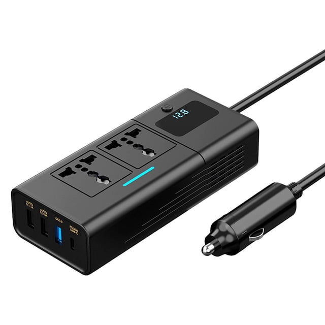 Xuanheng 200W Car Power Accessory Car Safe Protection DC 12V to 110V 220V Black