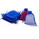 thumbnail image 3 of 100 bolsas de regalo de organza con cordón para joyería, bodas, fiestas, regalos de Navidad, azules, 12 x 9 cm, 3 of 4