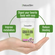 NaturalSlim Good Flora Probiotic Supplement for Digestive Health - 60 Capsules