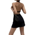 thumbnail image 4 of Lucakuins Vestido Ajustado para Mujer, Cuello Halter Sin Mangas Cintura Ahueca hacia Fuera Cintura Alta Vestidos de Color Sólido Lucakuins moda, 4 of 9