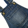thumbnail image 6 of KIDSCOOL SPACE Girls Denim Overalls, Elastic Waistband Inside Washed Ripped Holes Jeans Jumpsuit, 4-5 Years, 6 of 9