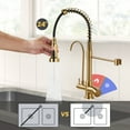 thumbnail image 4 of WOWOW Pull Down Sprayer Kitchen Faucet with Drinking Water Filter, 4 of 7