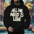 thumbnail image 2 of Zylarhe Men's Fashion Casual Digital Letter Print Hooded Long Sleeve Hooded Sweater Top Mens Hoodies Graphic, 2 of 4