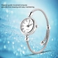 thumbnail image 4 of Reloj analógico para mujer, correa de aleación, estilo abierto, cuarzo, correa de aleación, Números romanos con esfera blanca. Ecomeon no, 4 of 5