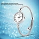 thumbnail image 4 of Reloj analógico para mujer, correa de aleación, estilo abierto, cuarzo, correa de aleación, Números romanos con esfera blanca. Ecomeon no, 4 of 5
