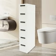 thumbnail image 6 of 6-Drawer Narrow Storage Cabinet with Wheels for Home and Office Organization, 6 of 15