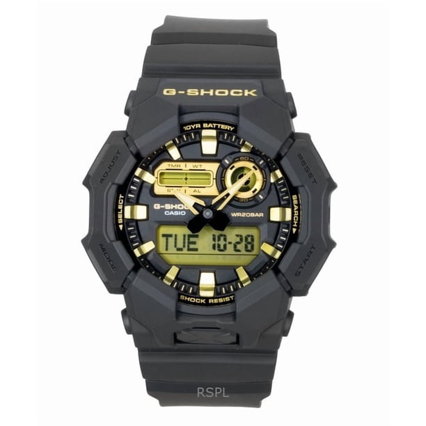 Casio Reloj G-Shock Analógico Digital con Correa de Resina de Base Biológica, Esfera Negra, Cuarzo GA-010GB-1A9, 200 M, para Hombre