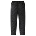 thumbnail image 2 of CQONEPT Women's Oversize Padded Pants Quilted Puffer Insulated Pant Waterproof Sherpa Fleece Warm Trousers with Pockets Black L, 2 of 7