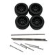 thumbnail image 4 of 4 ruedas y neumáticos RC con llanta, pieza de actualización RC, neumáticos para coche RC a escala 1/64 Estilo negro A., 4 of 9