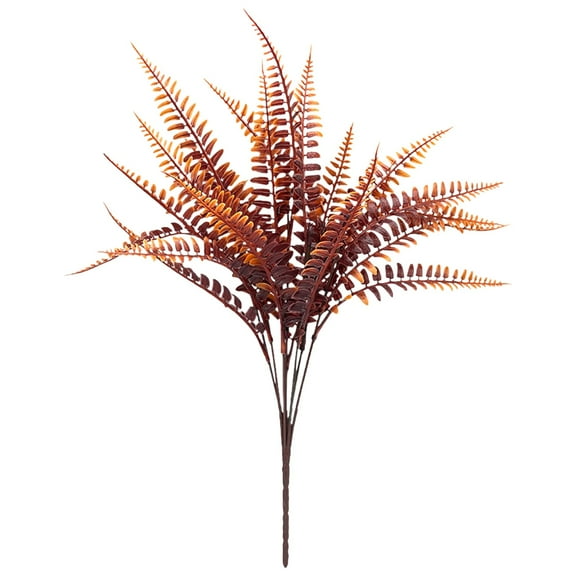 Autumn Flowers | Fall Faux Flowers, Artificial Autumn Decor, 15-Inch 7-Head Orange Yellow Green Brown Bouquet for Outdoor Garden, Porch, Wedding, Thanksgiving, Home Centerpiece, No Fade O