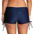 thumbnail image 4 of Womens Swim Shorts Stretchy Sporty Bathing Suit Bikini Bottoms Side Drawstring Boyshorts Board Shorts, 4 of 6