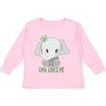 thumbnail image 3 of Inktastic Oma Loves Me- cute elephant Boys or Girls Long Sleeve Toddler T-Shirt, 3 of 5