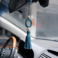 thumbnail image 4 of 1pcs hand-knitted car pendant decorative indoor knitting accessories. - green, 4 of 5