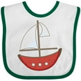 thumbnail image 3 of Inktastic Red Sailboat Boys or Girls Baby Bib, 3 of 4