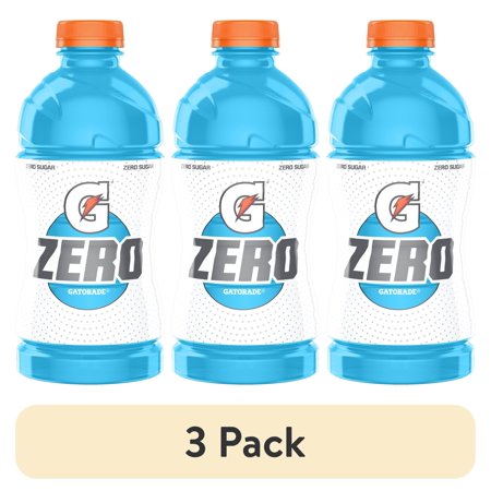 (3 pack) Gatorade Zero Sugar Thirst Quencher Cool Blue Sports Drink, 28 fl oz, 1 Count Bottle