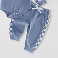 thumbnail image 6 of CAUYDY Baby Girl Clothes Set Preemie Girls Long Sleeved Bodysuit Infant Fall Winter Romper Newborn Going Home Outfit 0 3 6 9 12 18 24 Months Sizes 3-6 Months,Blue, 6 of 7
